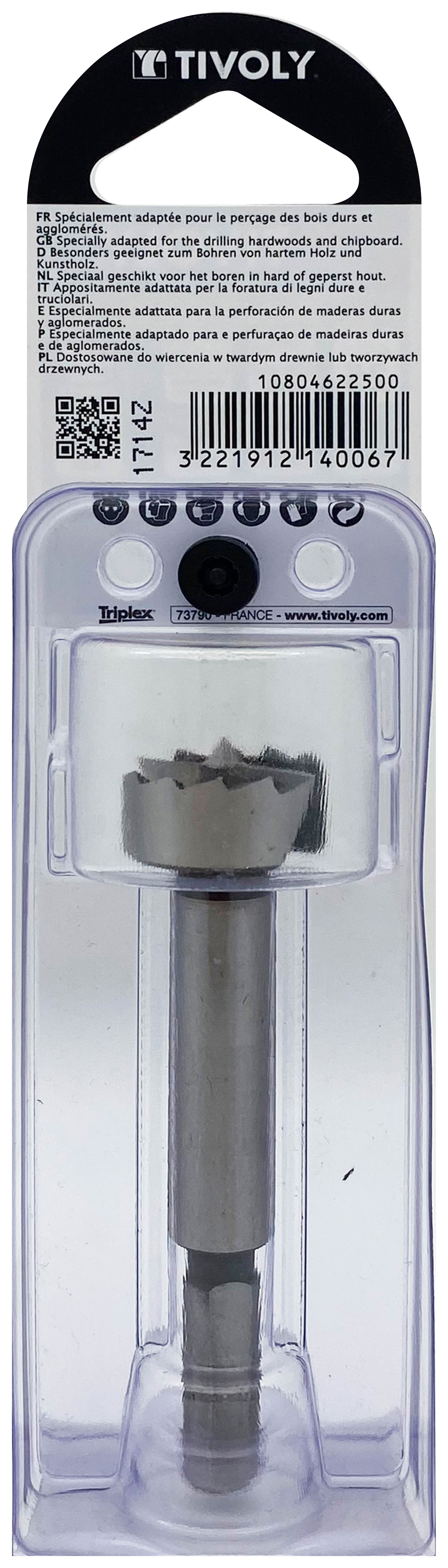 Mèche à façonner Forstner (Blister) / L: 90 Ø: 25 TIVOLY - 10804622500