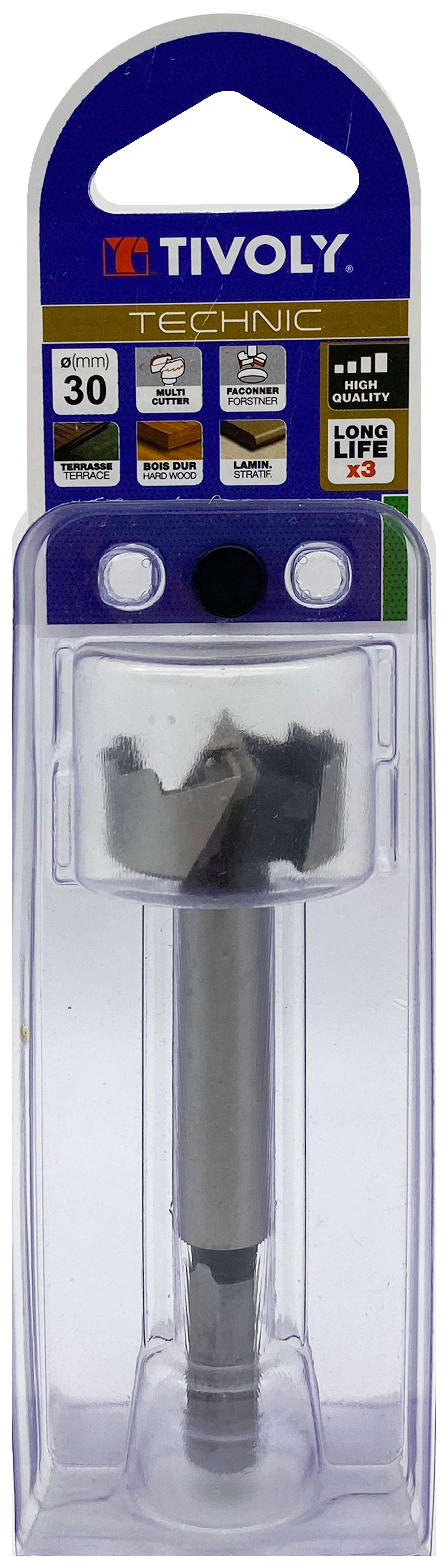 Mèche à façonner Forstner (Blister) / L: 90 Ø: 30 TIVOLY - 10804623000