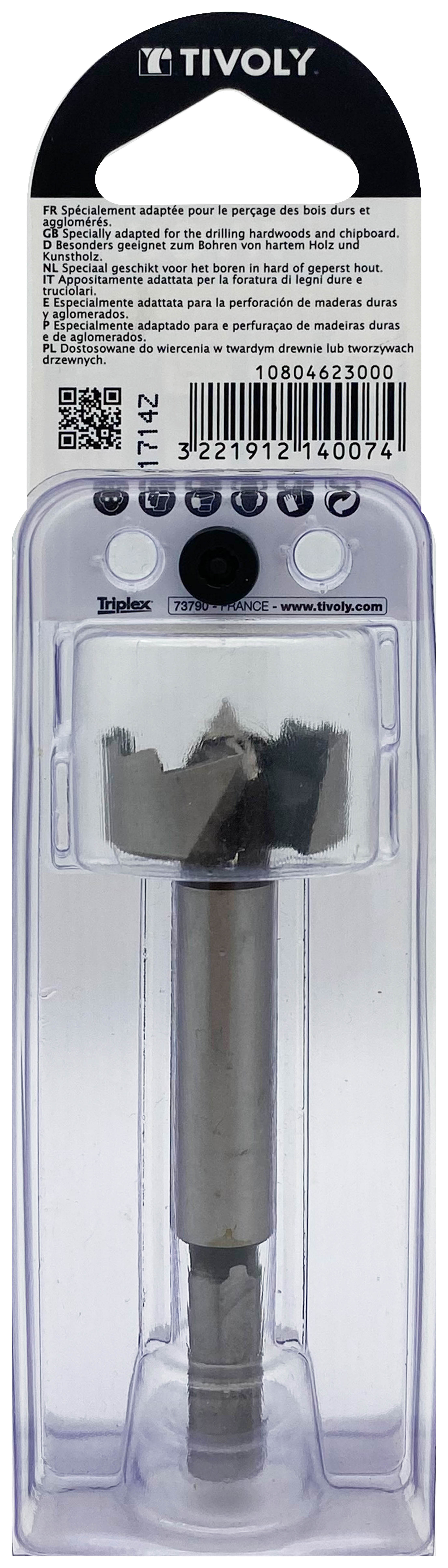 Mèche à façonner Forstner (Blister) / L: 90 Ø: 30 TIVOLY - 10804623000