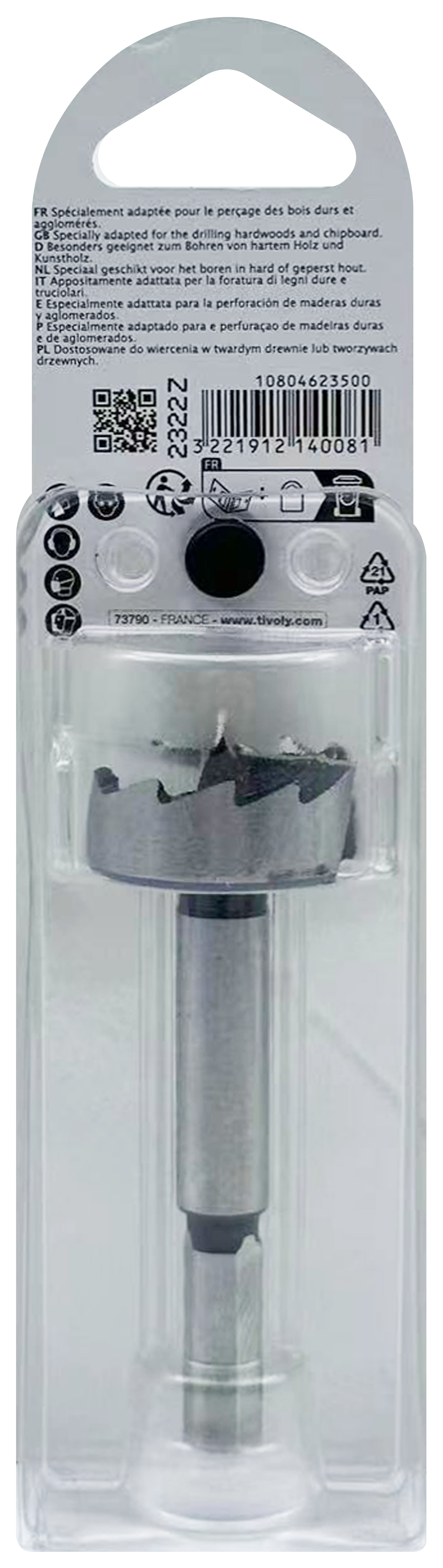 Mèche à façonner Forstner (Blister) / L: 90 Ø: 35 TIVOLY - 10804623500