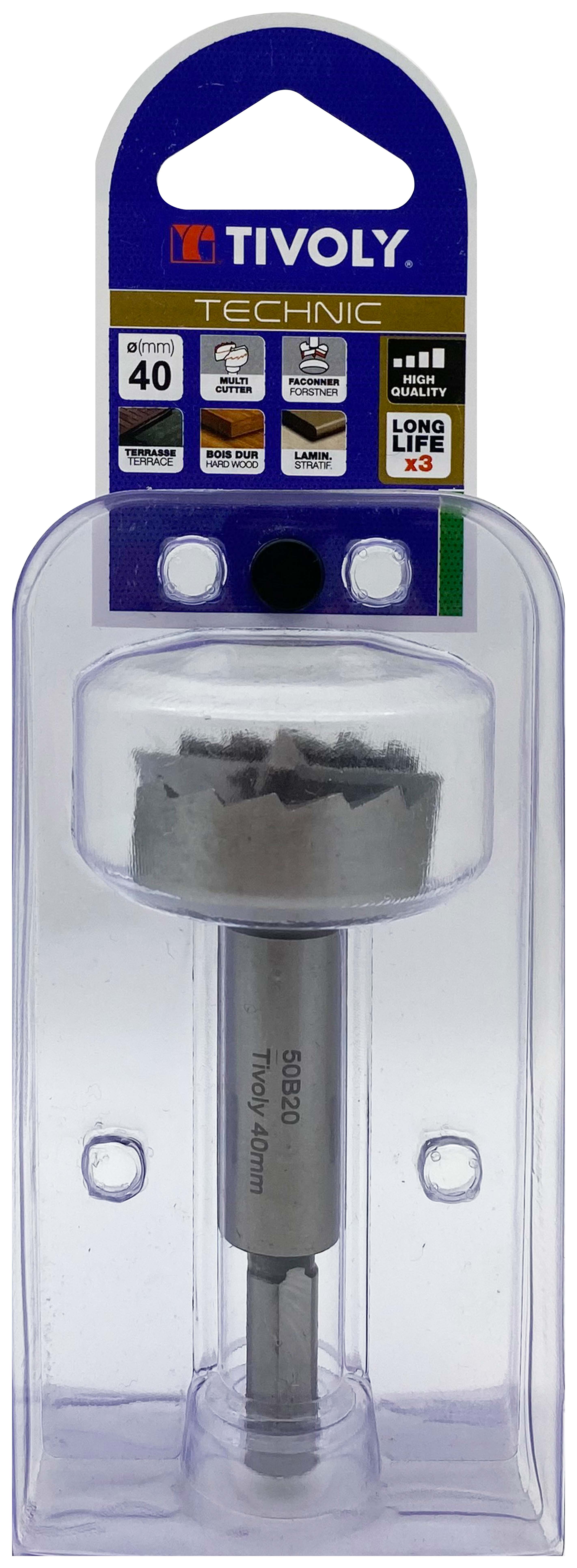 Mèche à façonner Forstner (Blister) / L: 90 Ø: 40 TIVOLY - 10804624000