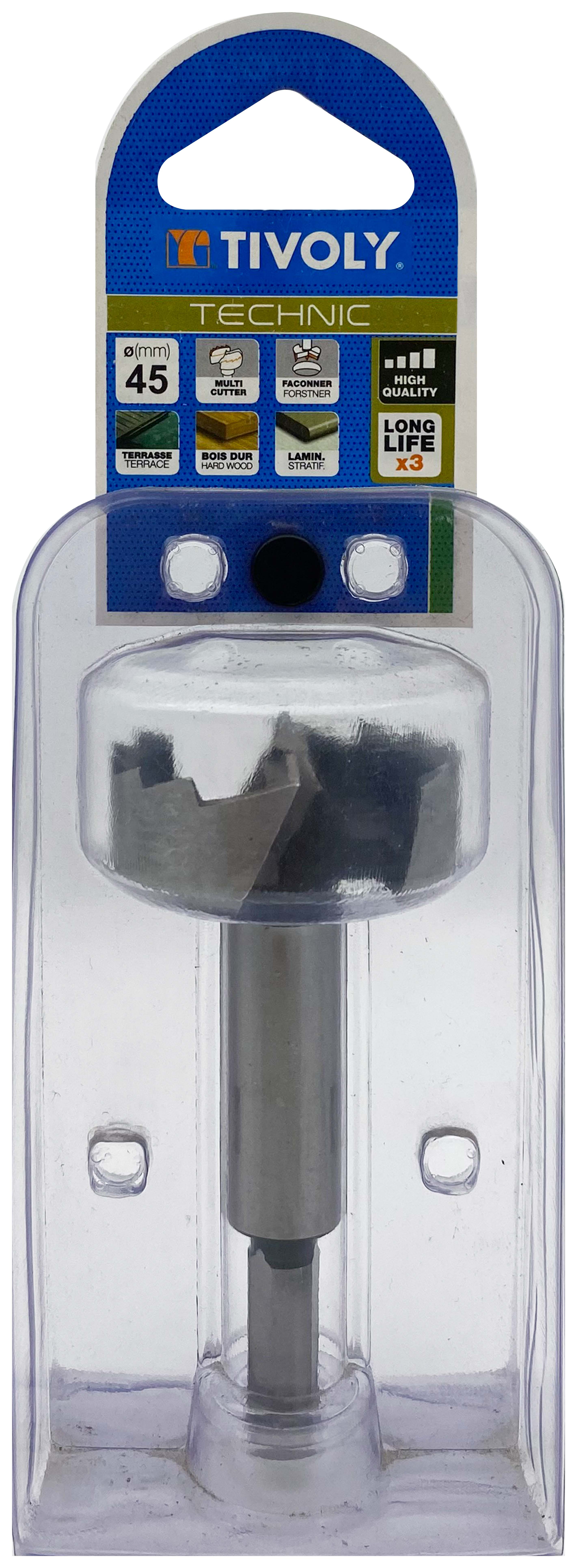 Mèche à façonner Forstner (Blister) / L: 90 Ø: 45 TIVOLY - 10804624500