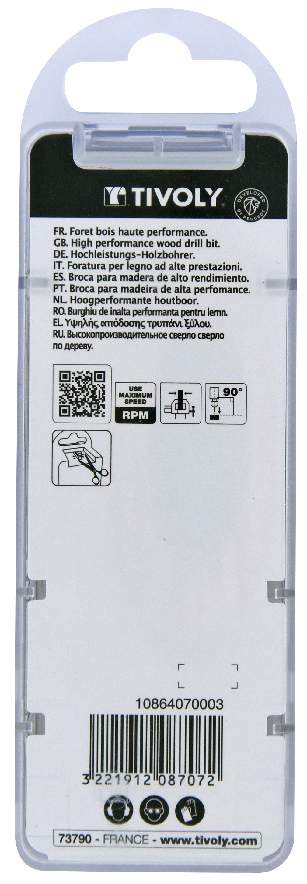 5 forets bois speed point Ø 2 à 5mm TIVOLY - 10864070003