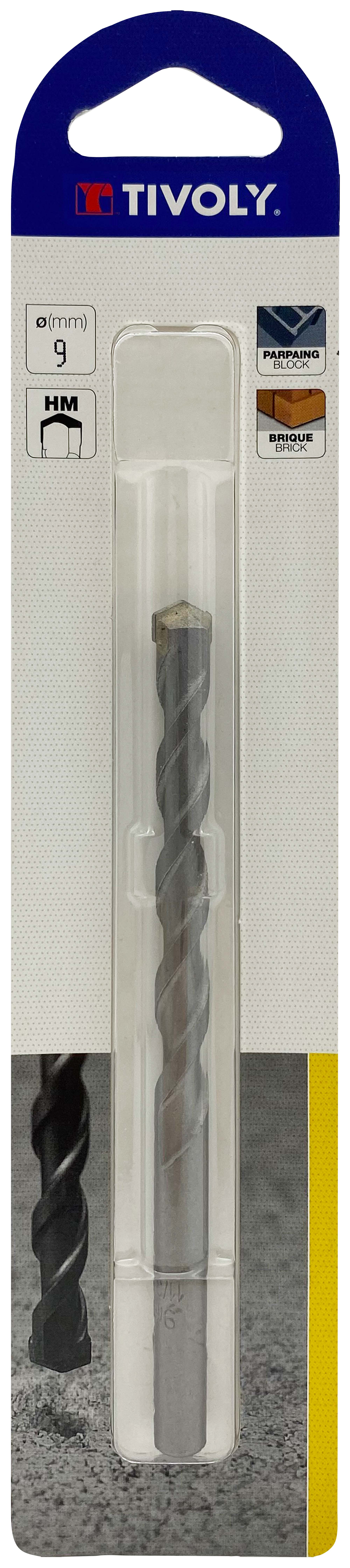 Foret bétons -Queue cylindrique (Blister) / L: 120 Ø: 9 TIVOLY - 10900220900