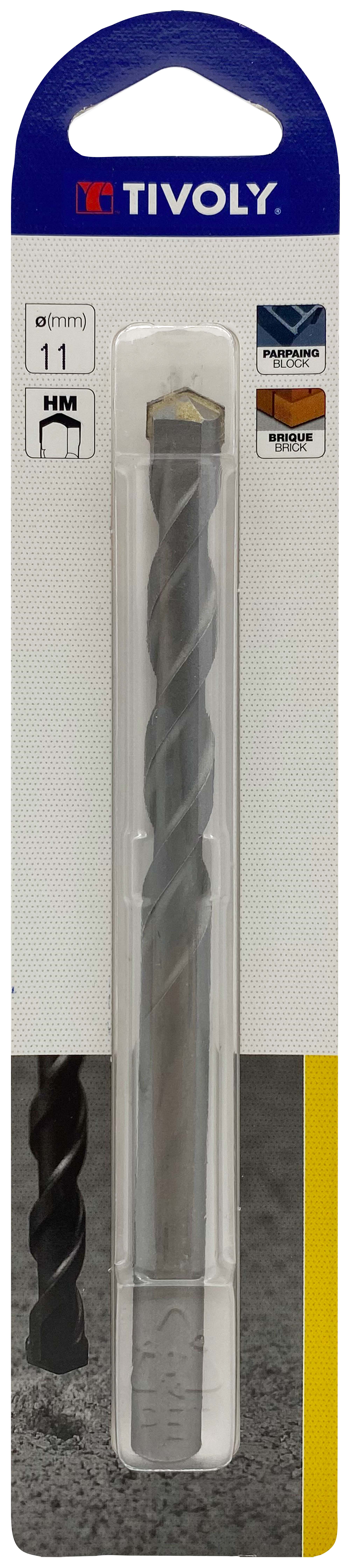 Foret bétons -Queue cylindrique (Blister) / L: 150 Ø: 11 TIVOLY - 10900221100