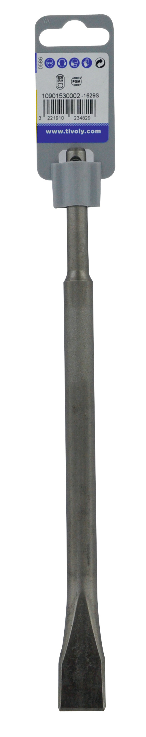 Burin Plat L20x250mm -SDS+ (Clip SDS brochable) / L: 250 Ø: 20 TIVOLY - 10901530002