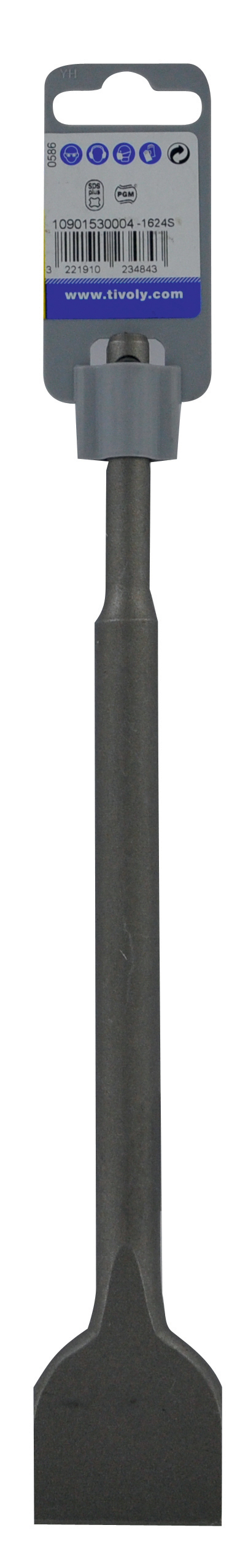 Burin plat L40x250mm -SDS+ (Clip SDS brochable) / L: 250 Ø: 40 TIVOLY - 10901530004