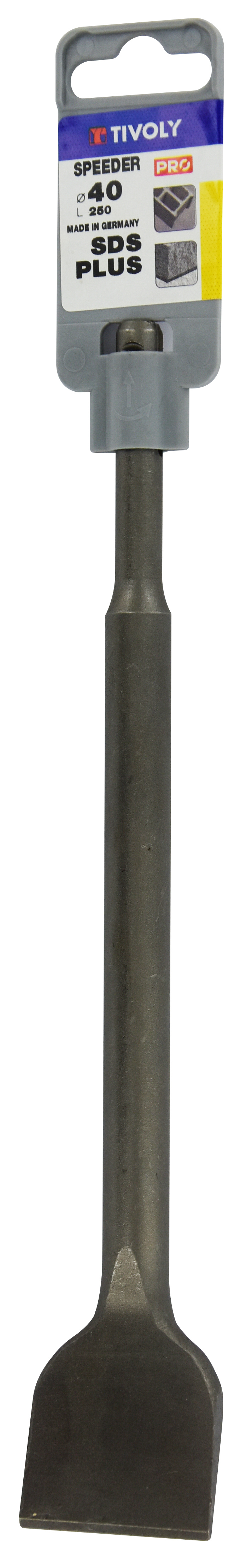 Burin coude L40x250mm -SDS+ (Clip SDS brochable) / L: 250 Ø: 40 TIVOLY - 10901530005