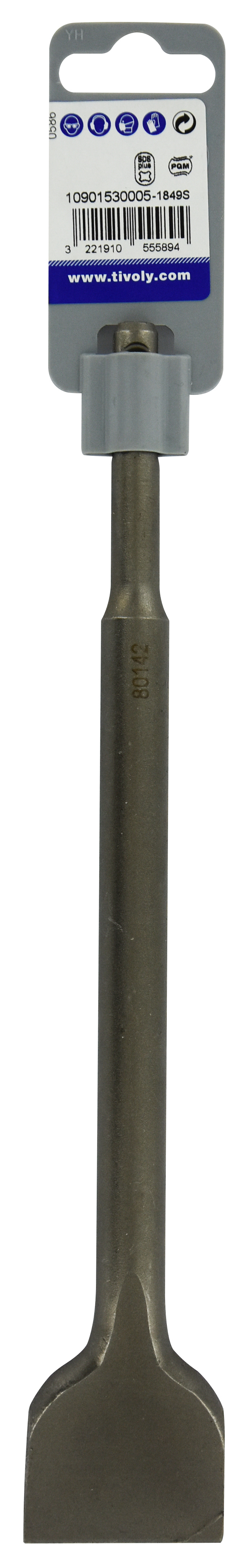 Burin coude L40x250mm -SDS+ (Clip SDS brochable) / L: 250 Ø: 40 TIVOLY - 10901530005