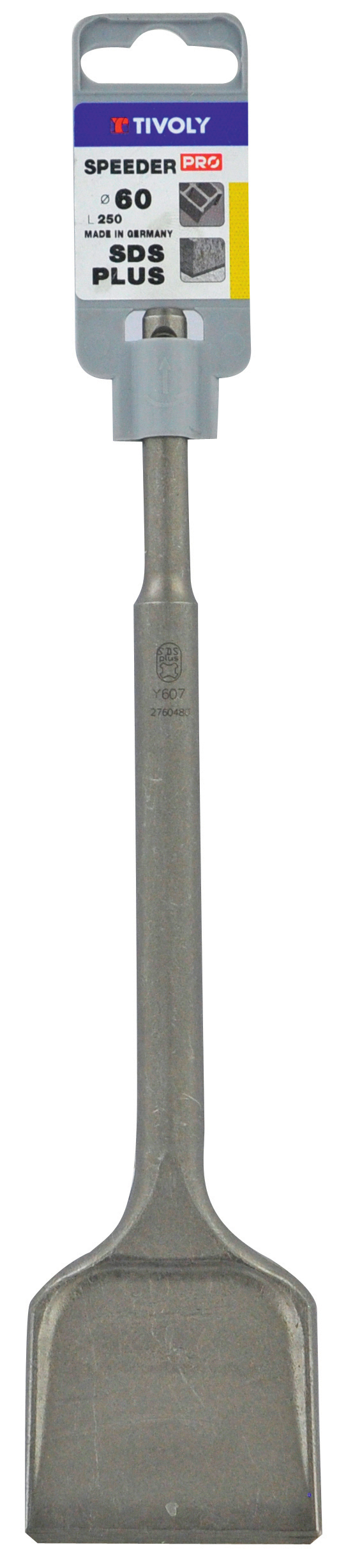 Burin bèche L60x250mm -SDS+ (Clip SDS brochable) / L: 250 Ø: 60 TIVOLY - 10901530006