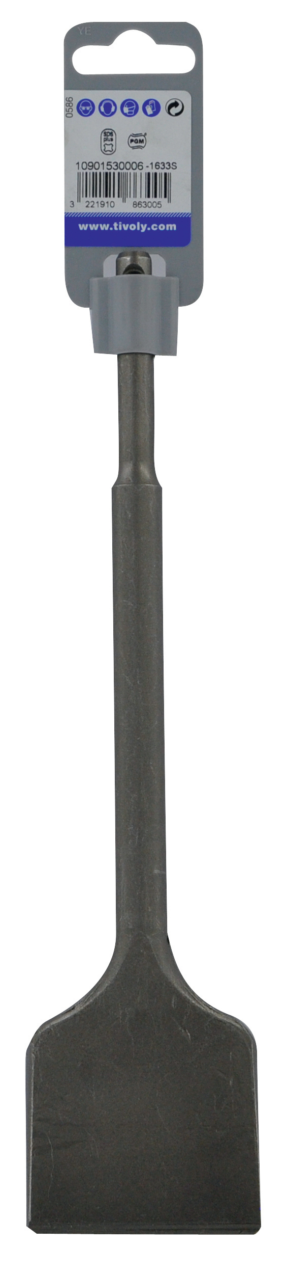 Burin bèche L60x250mm -SDS+ (Clip SDS brochable) / L: 250 Ø: 60 TIVOLY - 10901530006