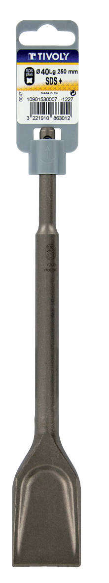 Burin bèche L40x250mm -SDS+ (Clip SDS brochable) / L: 250 Ø: 40 TIVOLY - 10901530007