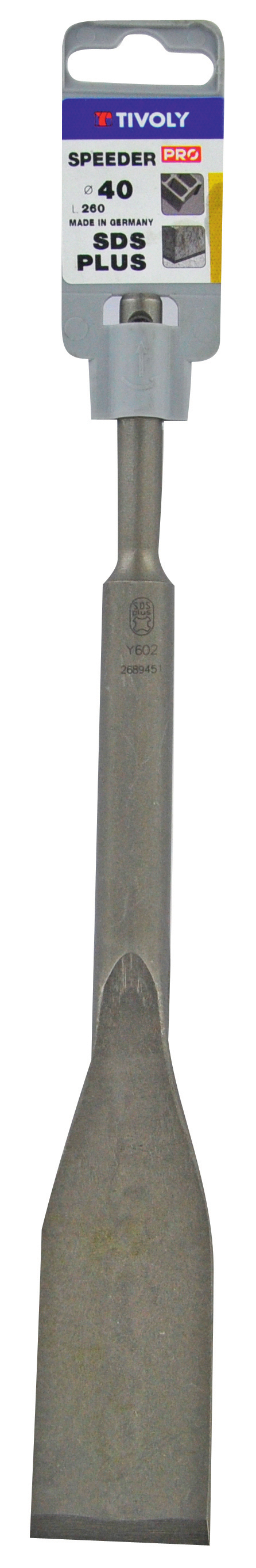 Burin carrelages L40x250mm -SDS+ (Clip SDS brochable) / L: 250 Ø: 40 TIVOLY - 10901530008