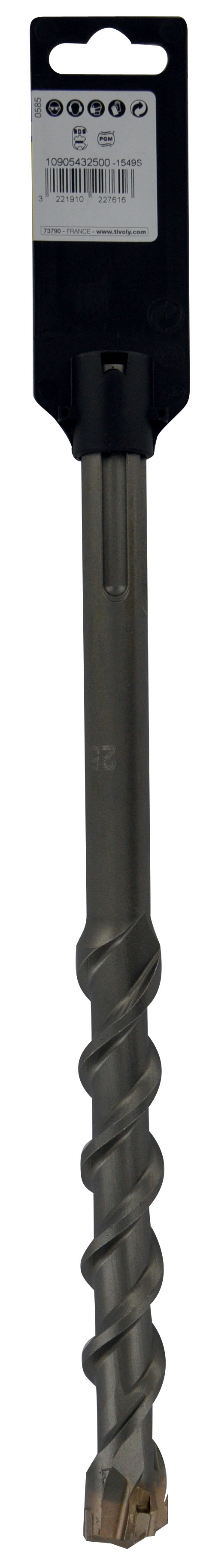 Foret bétons Maxter4 -SDS MAX -L320mm (Clip SDS brochable) / L: 320 Ø: 22 TIVOLY - 10905432200