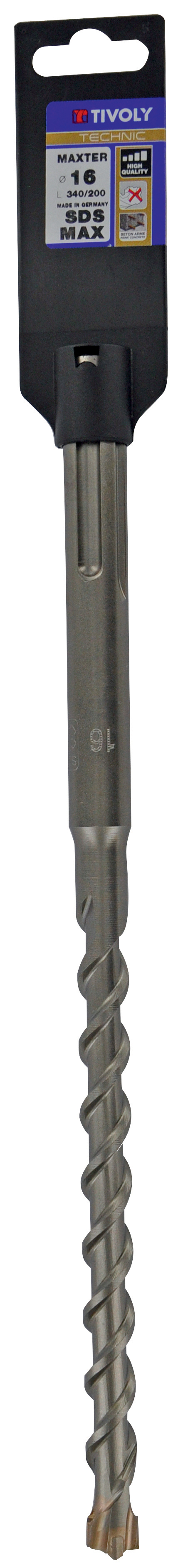 Foret bétons Maxter4 -SDS MAX (Clip SDS brochable) / L: 340 Ø: 18 TIVOLY - 10905531800