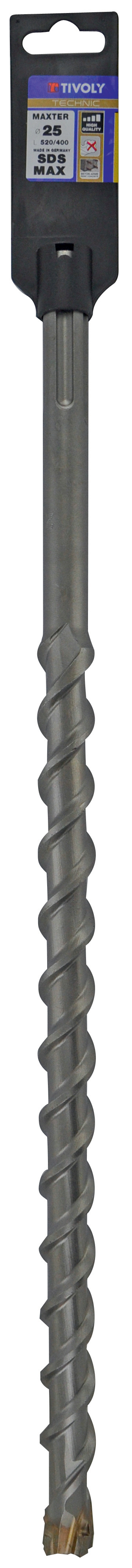 Foret bétons Maxter4 -SDS MAX -L520mm (Clip SDS brochable) / L: 520 Ø: 25 TIVOLY - 10905732500