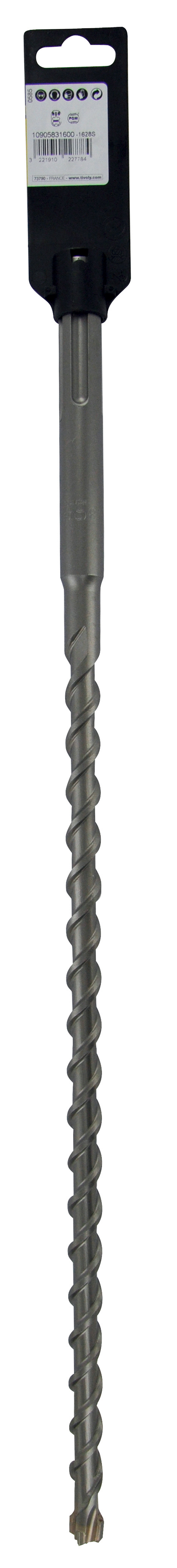 Foret bétons Maxter4 -SDS MAX -L540mm (Clip SDS brochable) / L: 540 Ø: 16 TIVOLY - 10905831600