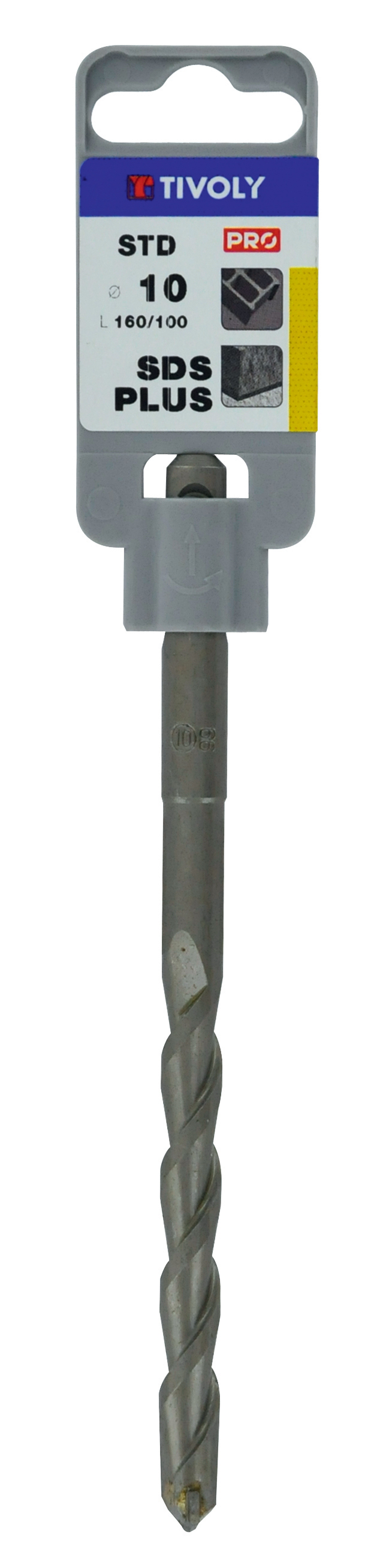 Foret bétons -SDS+ -L160mm (Clip SDS brochable) / L: 160 Ø: 5 TIVOLY - 10912130500