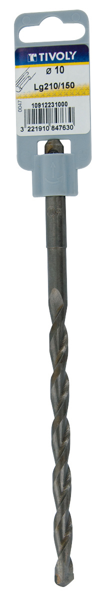Foret bétons -SDS+ -L210mm (Clip SDS brochable) / L: 210 Ø: 8 TIVOLY - 10912230800