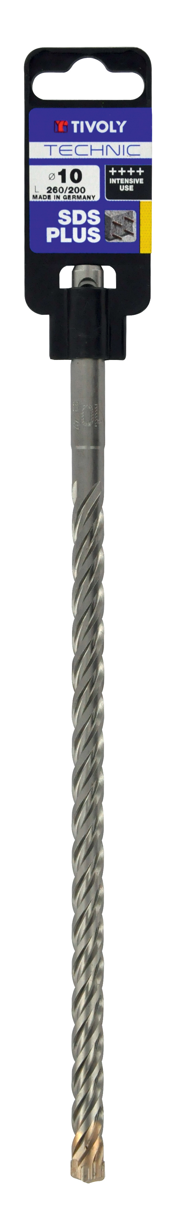 Foret bétons 3 taillants MASTER3 -L260mm -Pointe de centrage -Triple goujures -SDS+ / L: 260 Ø: 8 TIVOLY - 10923030800