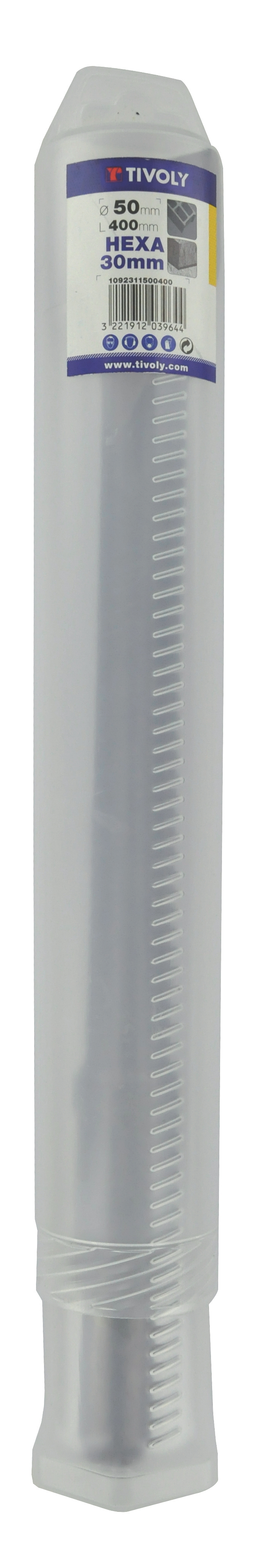 Burin plat L 50x400mm -Hexa30 (Tube) / L: 400 Ø: 50 TIVOLY - 1092311500400