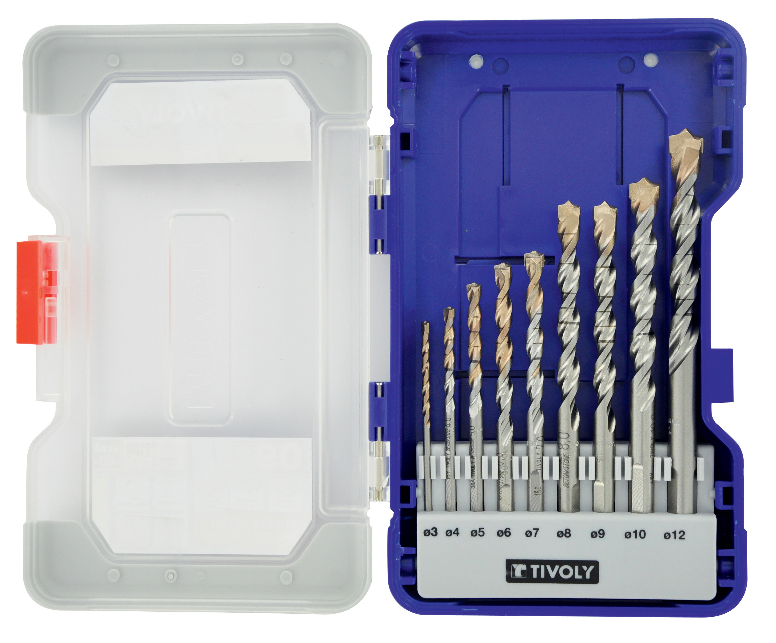 9 forets béton gradués SLR Ø 3 à 12mm TIVOLY - 10960570018