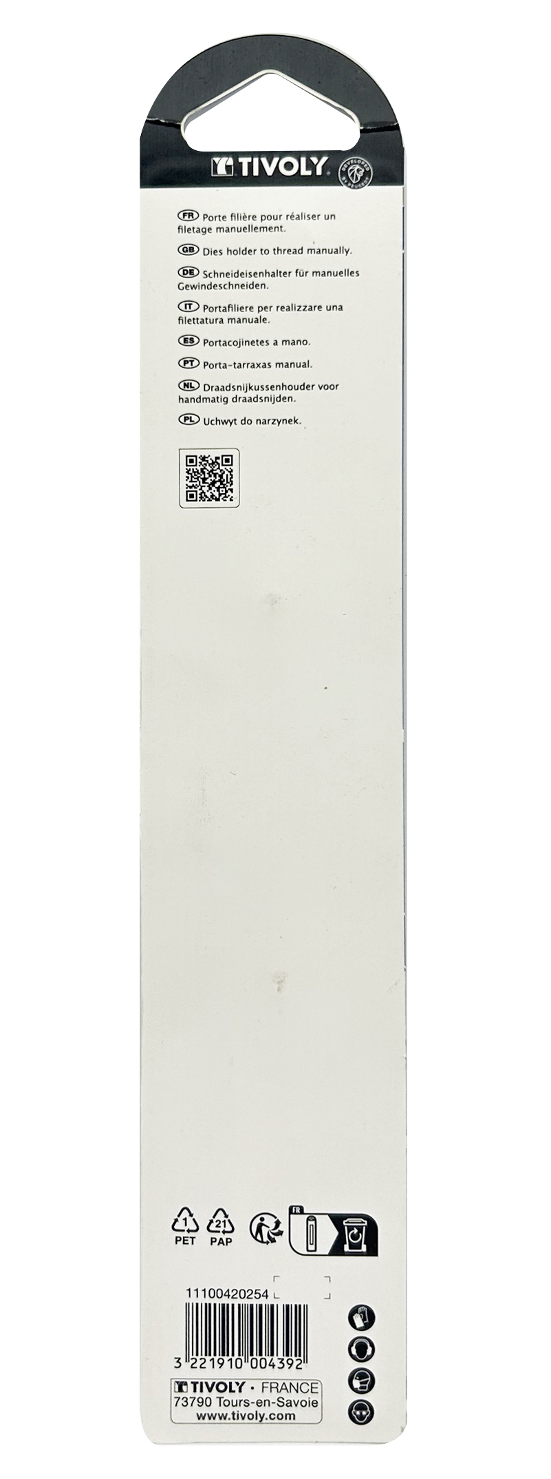 Porte-filière Ø 25,4 mm TIVOLY - 11100420254