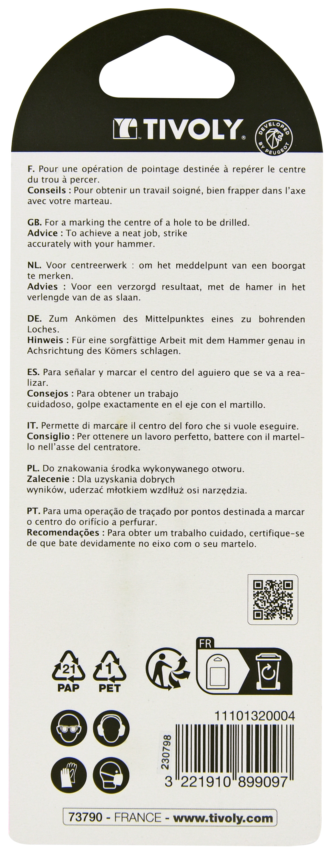 Pointeaux Ø 12-14 TIVOLY - 11101320004