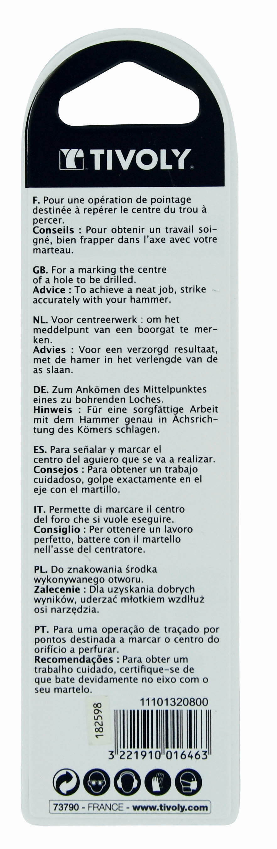 Pointeaux Ø 8 TIVOLY - 11101320800