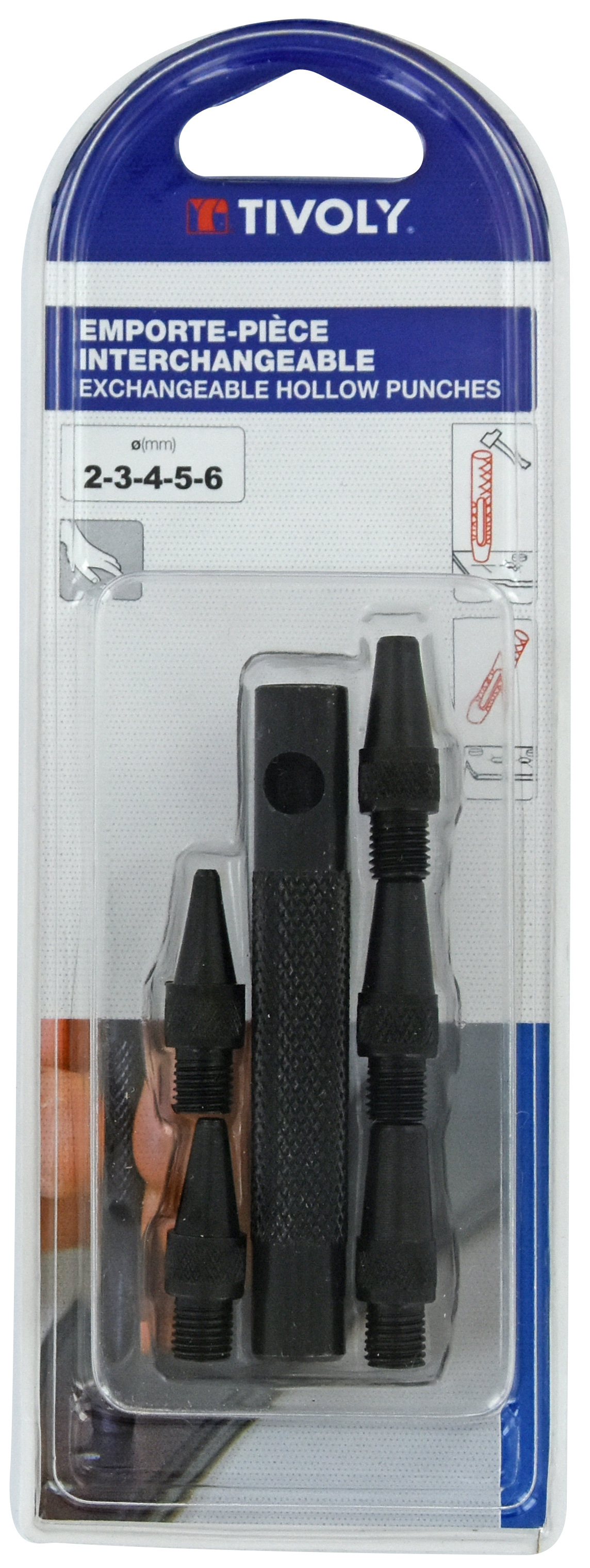 Emportes-pièces interchangeables Ø 2-3-4-5-6 TIVOLY - 11102120001