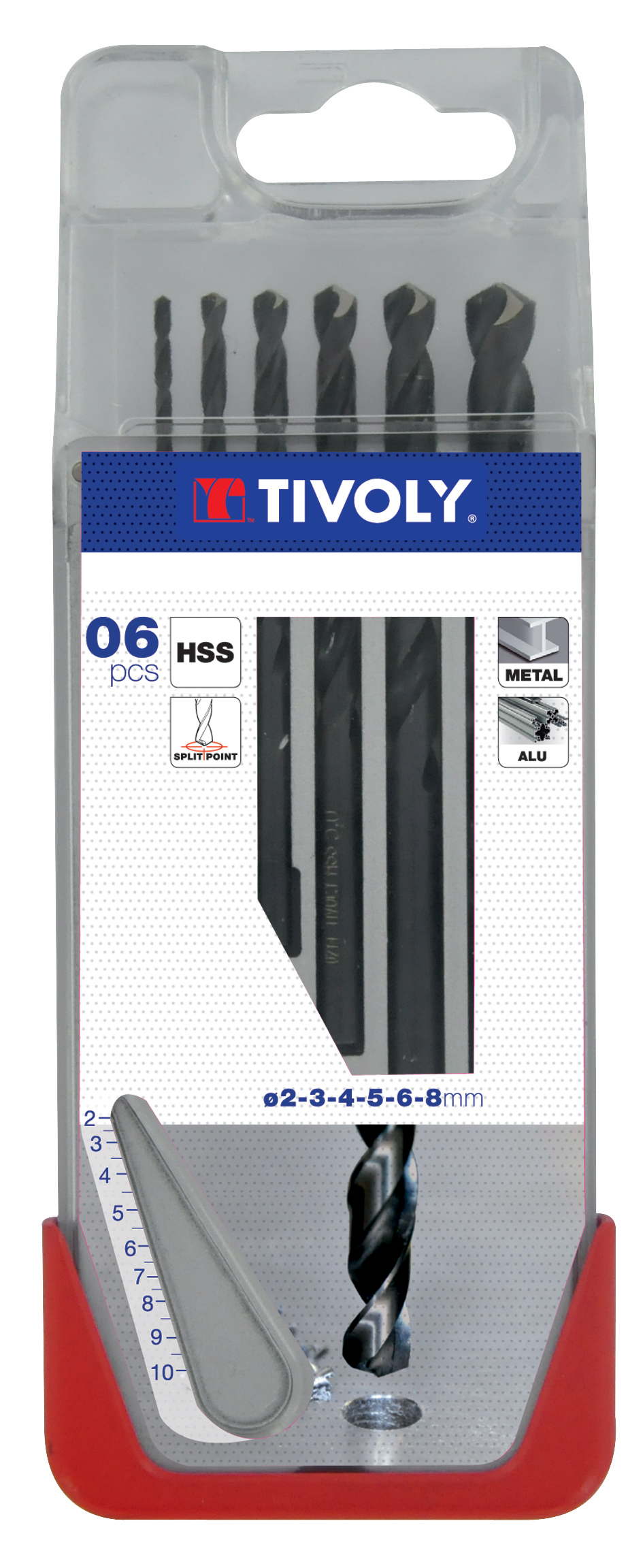 6 forets métaux HSS STEAM taillés meulés pointe en croix Ø 2 à 8mm TIVOLY - 11436770047