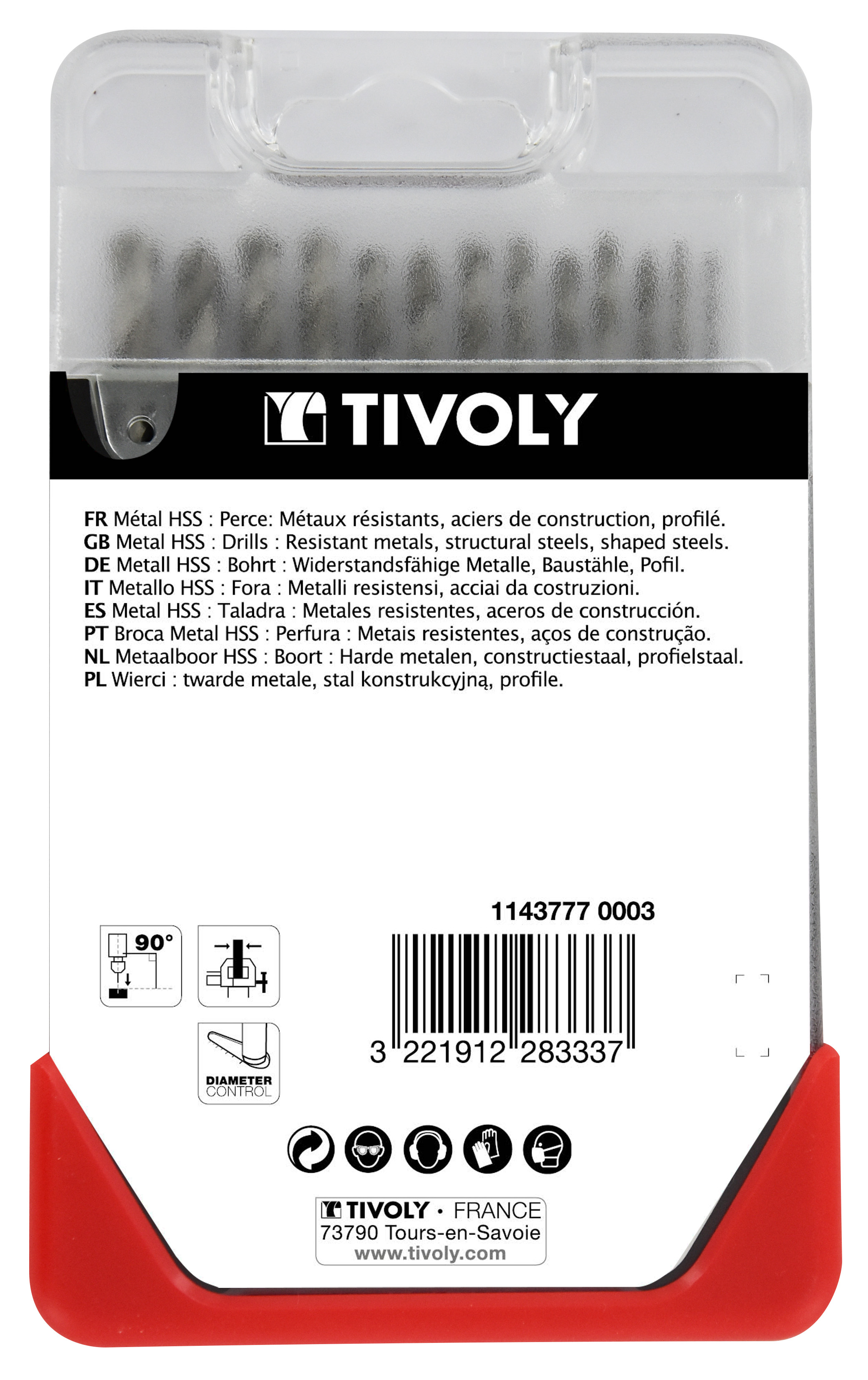 13 Forets métaux HSS taillés meulés - pointe en croix ø 1,5 à 6,5mm TIVOLY - 11437770003