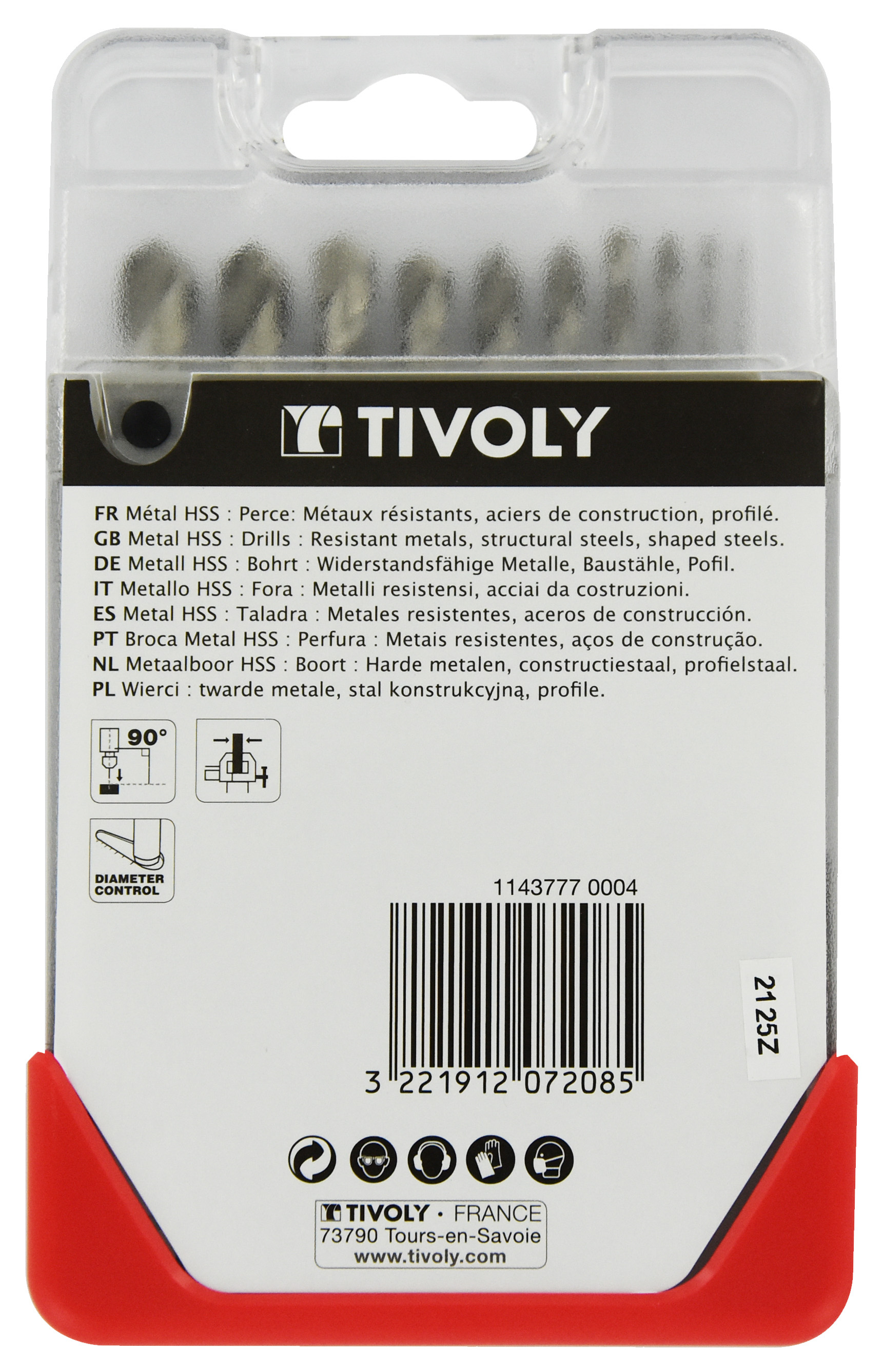 10 forets métaux HSS taillés meulés pointe en croix Ø 1 à 10mm TIVOLY - 11437770004