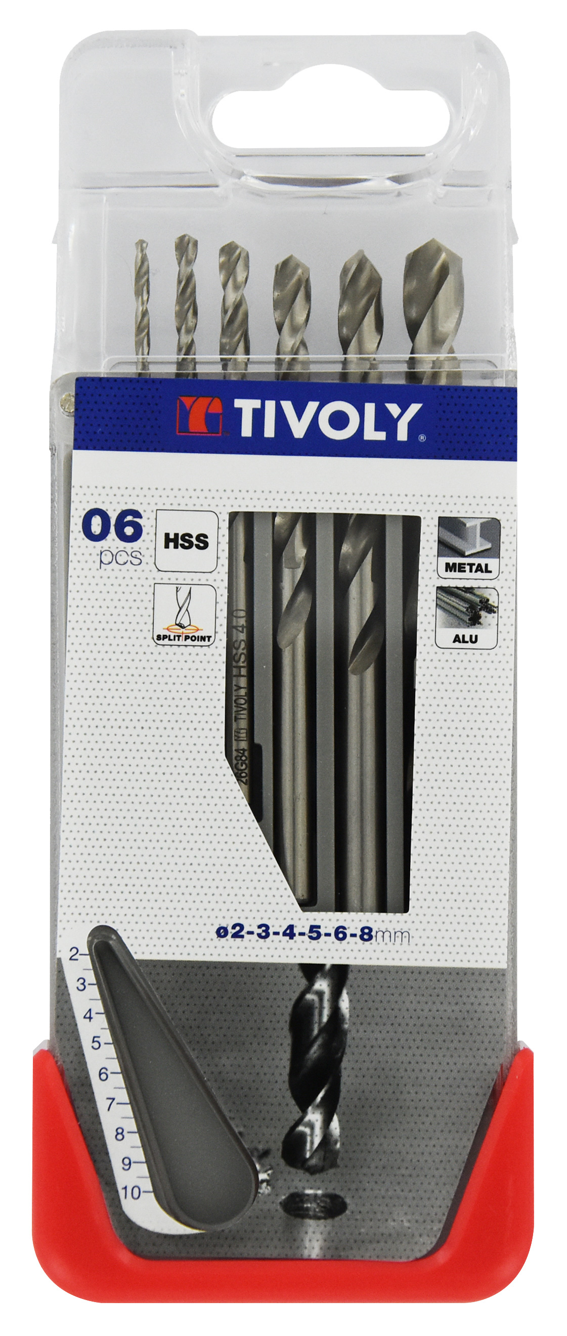 6 forets métaux HSS taillés meulés pointe en croix Ø 2 à 8mm TIVOLY - 11437770005