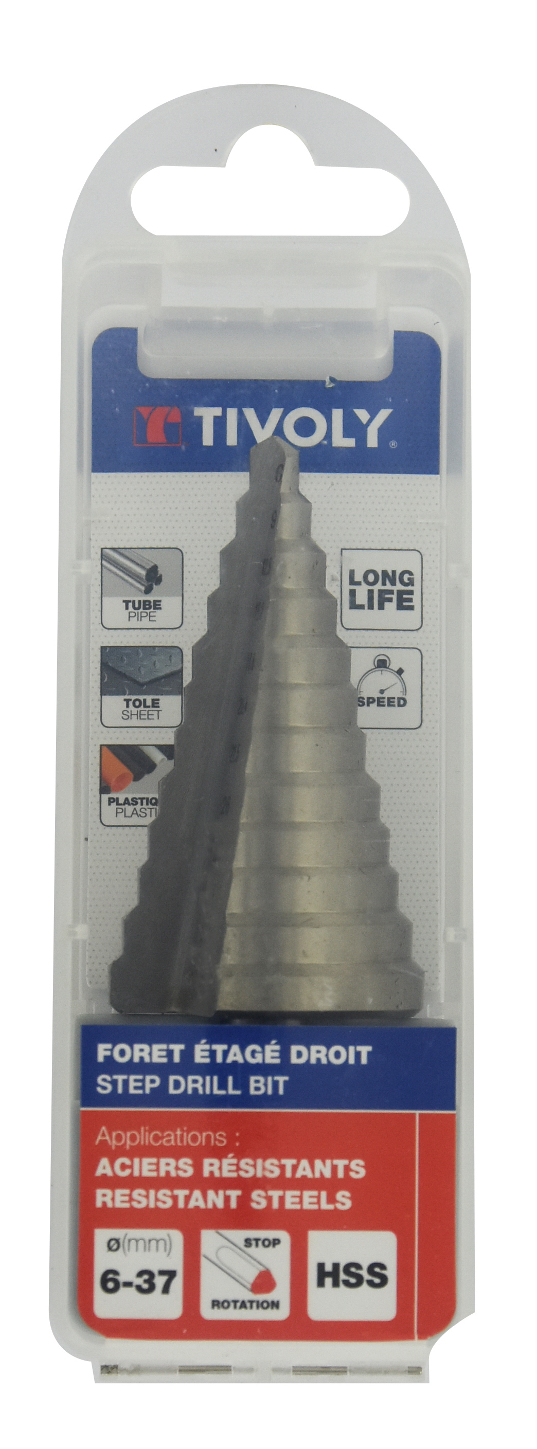 Foret conique étagé HSS -TivolyNorm -Goujures droites / ØMin/Max : 4/30 TIVOLY - 11448620430