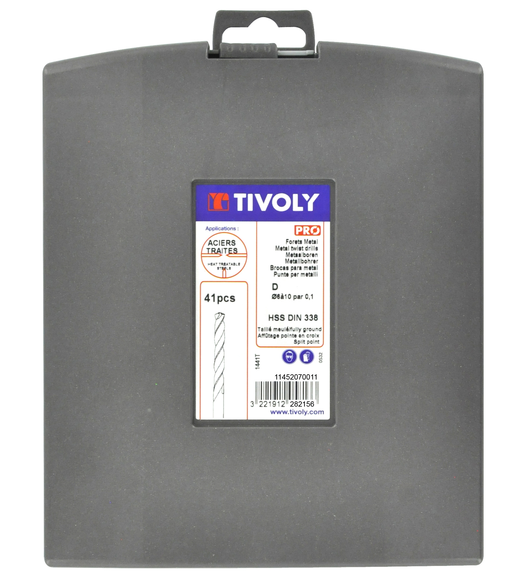 41 forets métaux HSS taillés meulés pointe en croix Ø 6 à 10mm par 0.1mm ESSENTIAL TIVOLY - 11452070011
