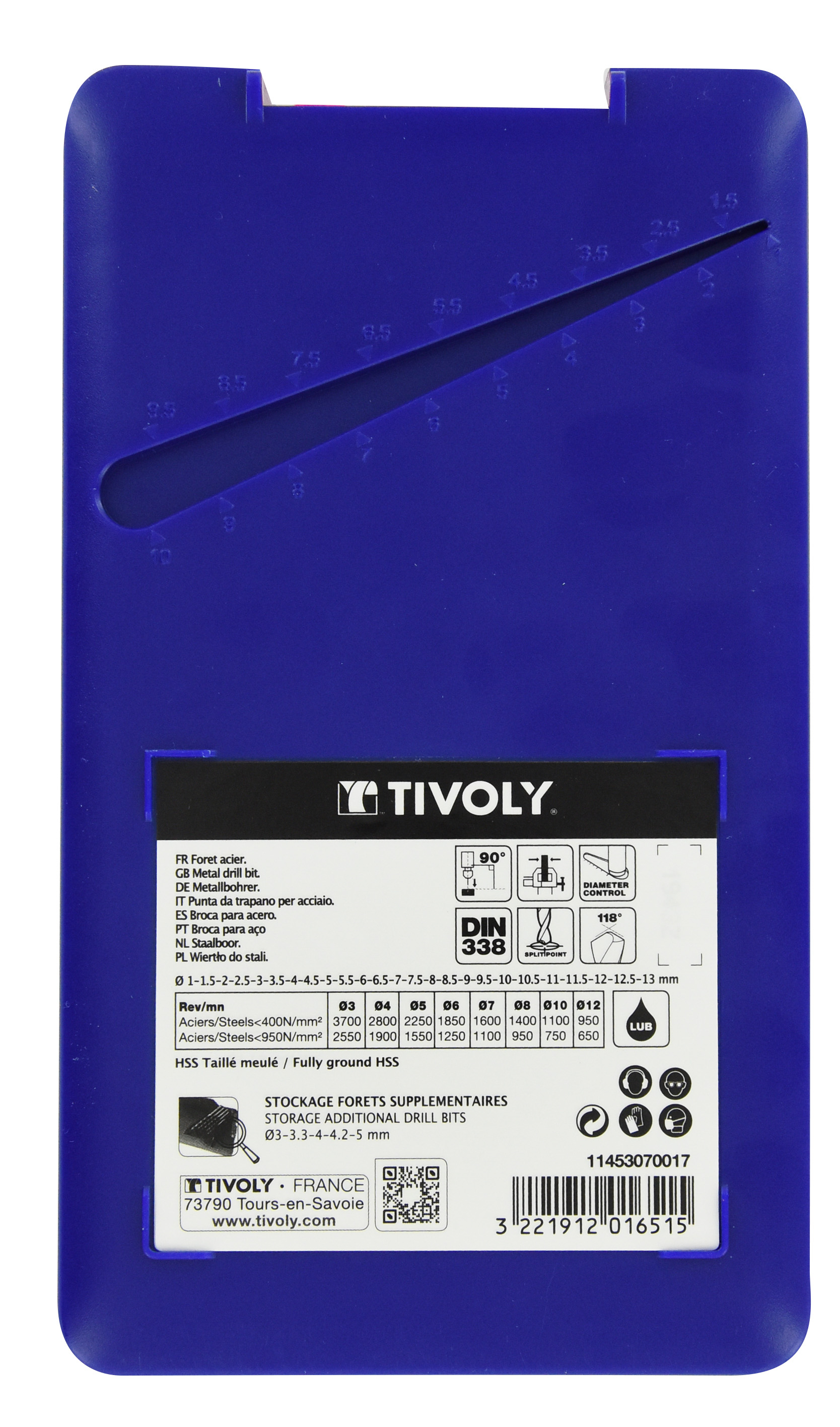 25 forets métaux HSS STEAM taillés meulés pointe en croix Ø 1 à 13 par 1/2 ESSENTIAL TIVOLY - 11453070017