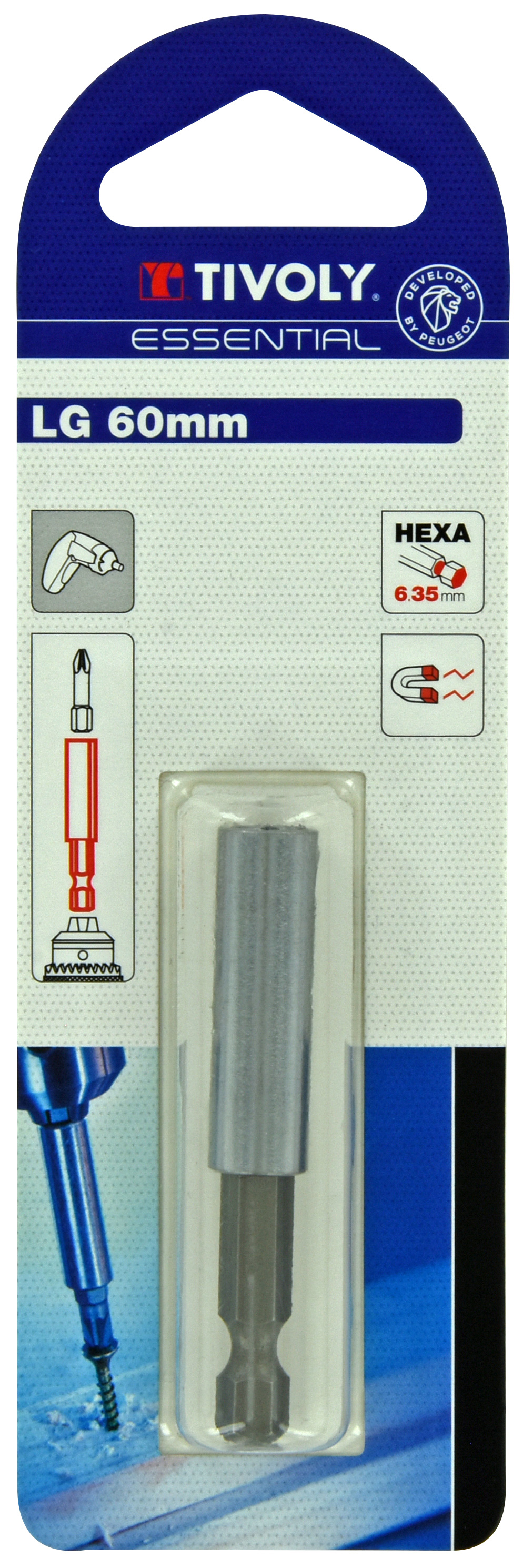 Porte-embout magnétique L60mm TIVOLY - 11501320001