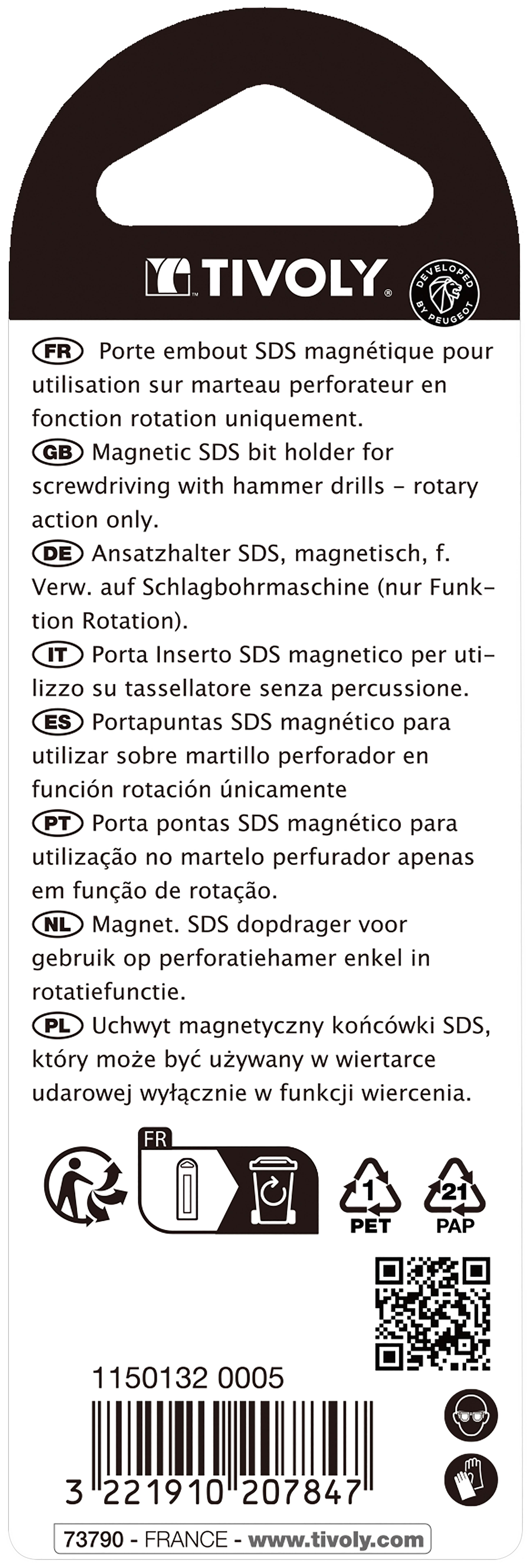 Porte-embout SDS L75mm TIVOLY - 11501320005