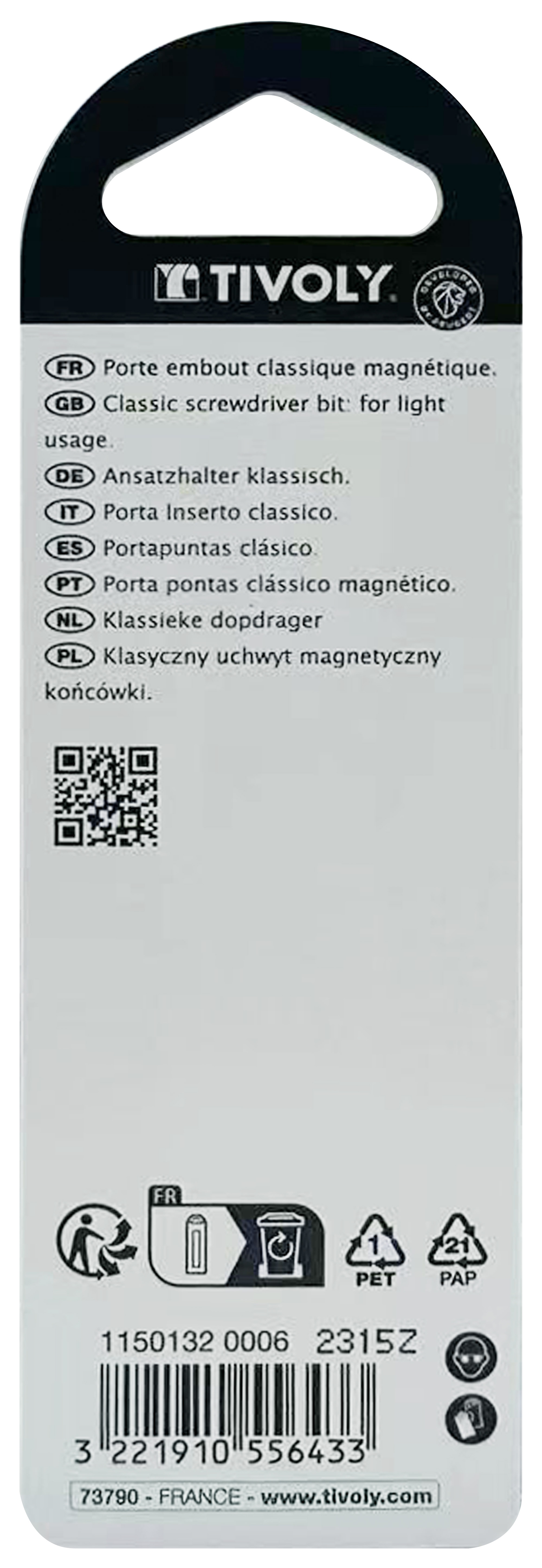 Porte-embout magnétique L100mm TIVOLY - 11501320006