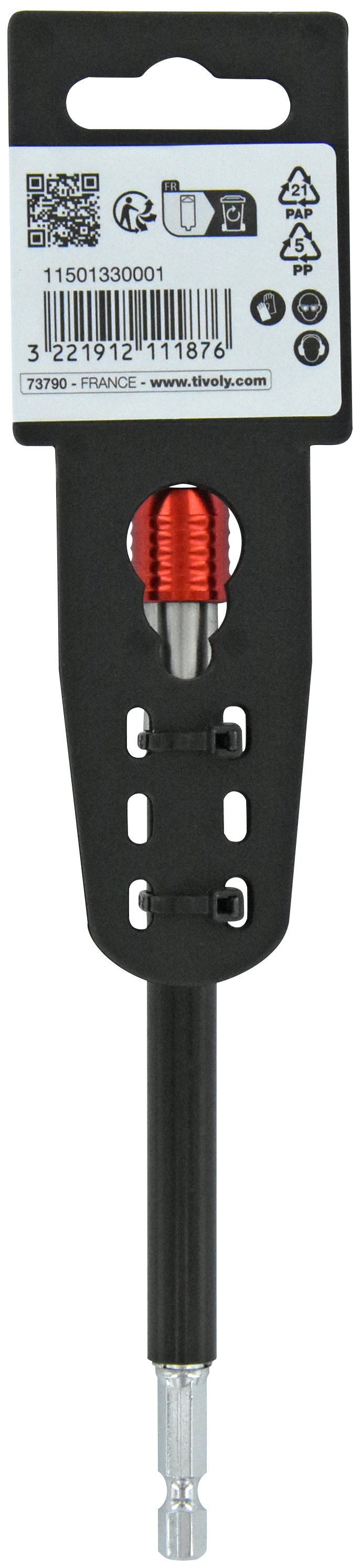 Porte-embout quick change L150mm avec bague de maintien TIVOLY - 11501330001