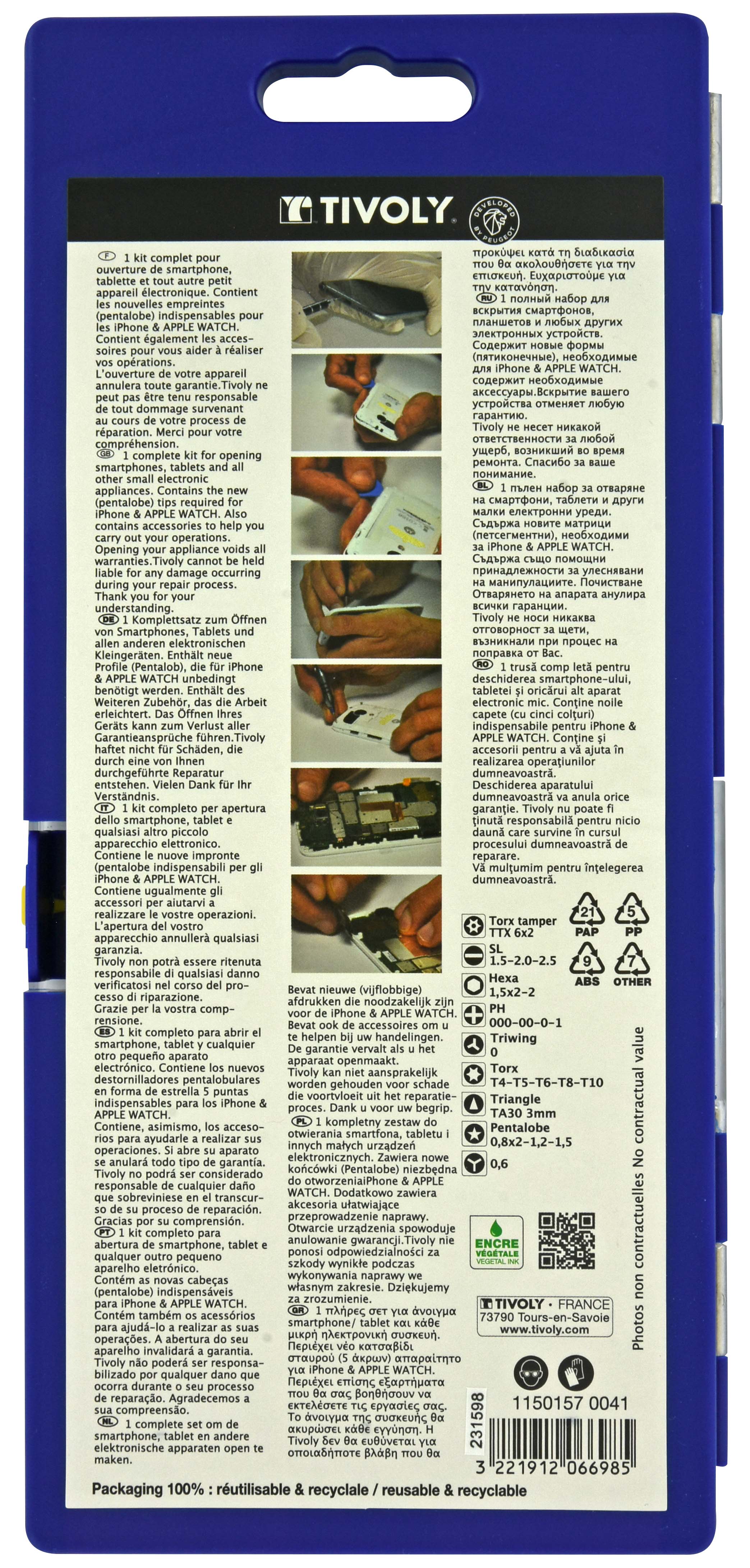 32 pièces -Embouts et accessoires pour smartphone & tablette TIVOLY - 11501570041