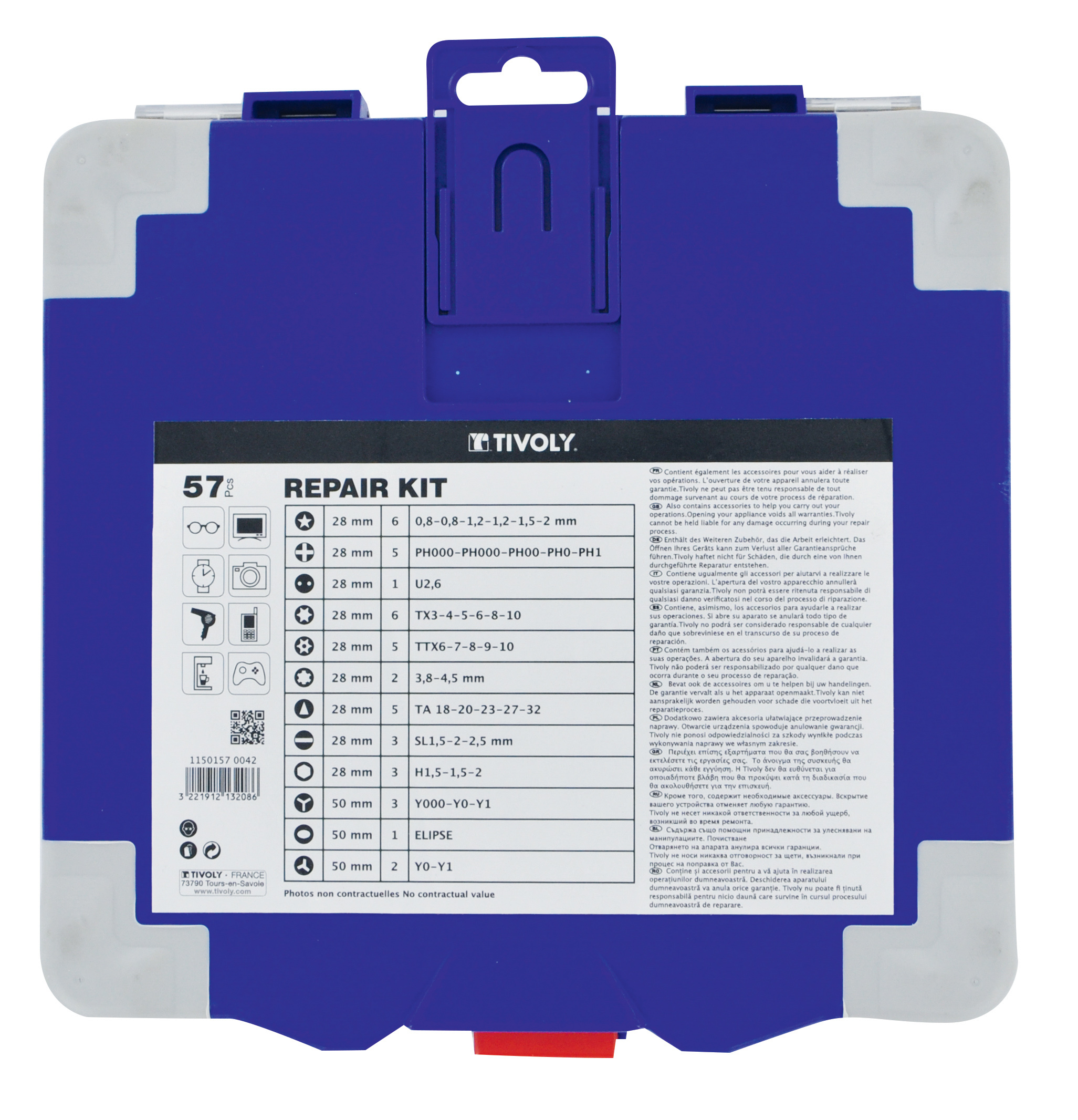 57 pièces -Embouts et accessoires pour ouverture smartphone TIVOLY - 11501570042