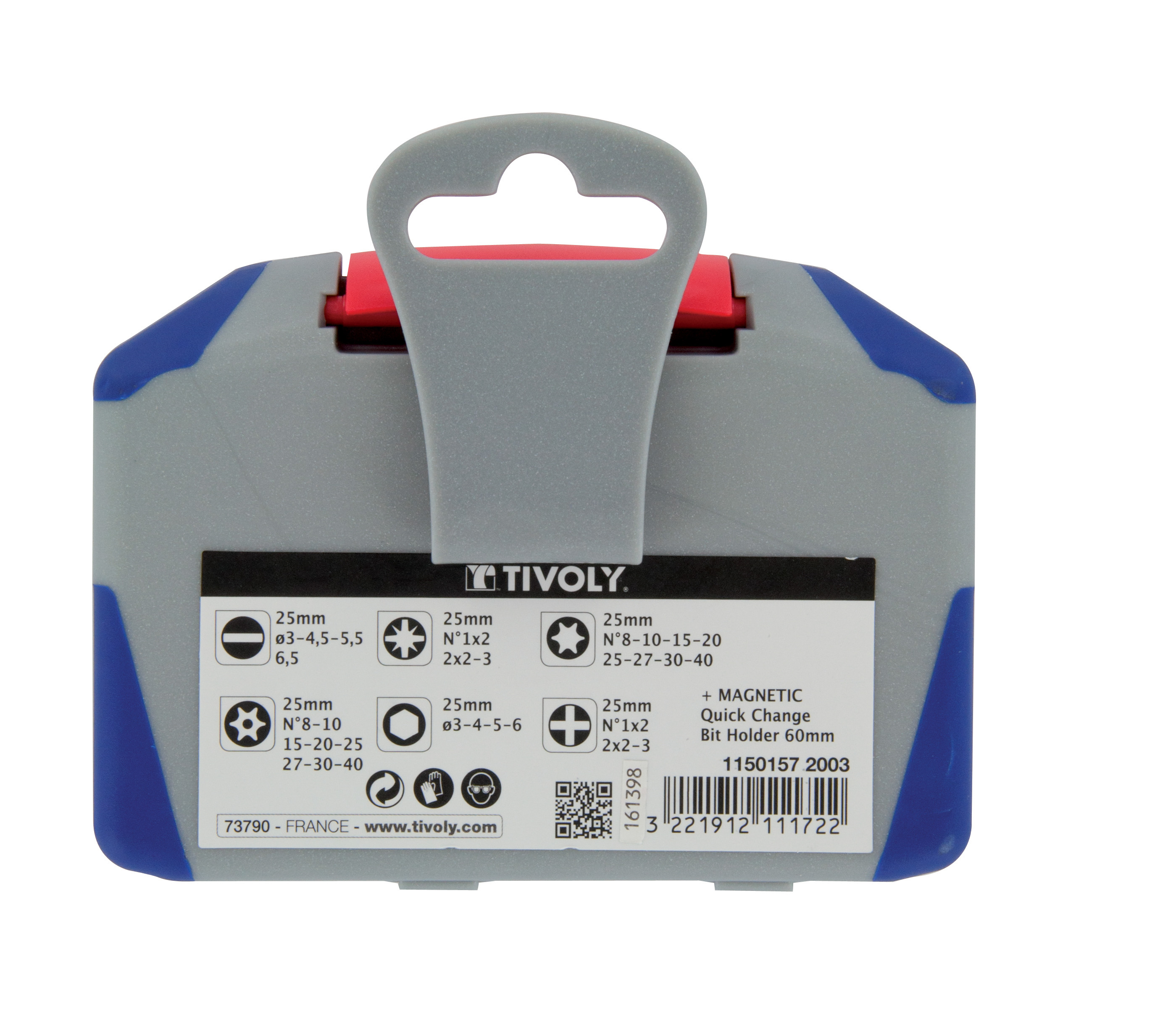 35 pièces -34 embouts standard + 1 porte-embout quick change magnétique TIVOLY - 11501572003