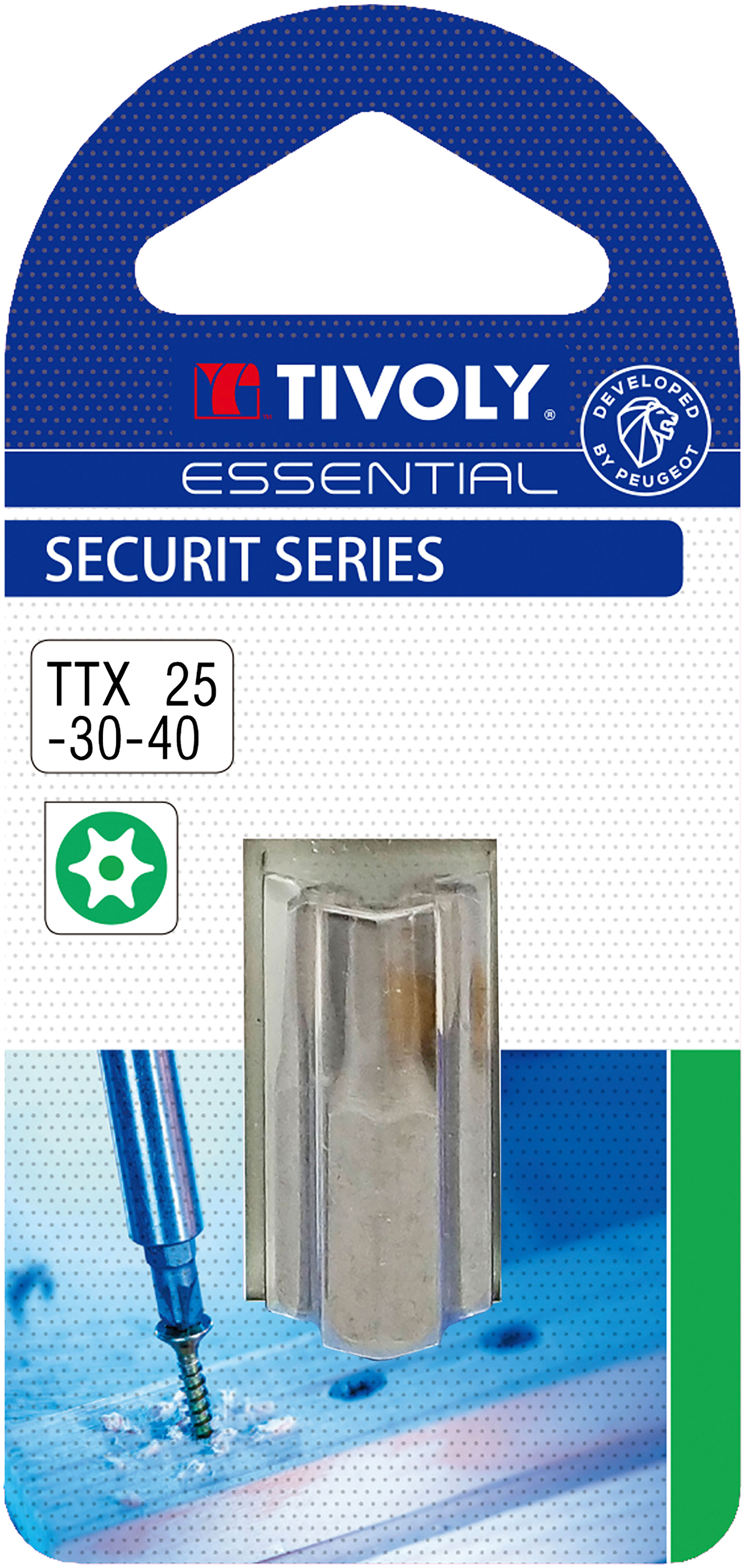 Embout de vissage -Vis sécurité -Pour vis Torx tamper N°: N6-8-9 / L: 25 TIVOLY - 11501720001