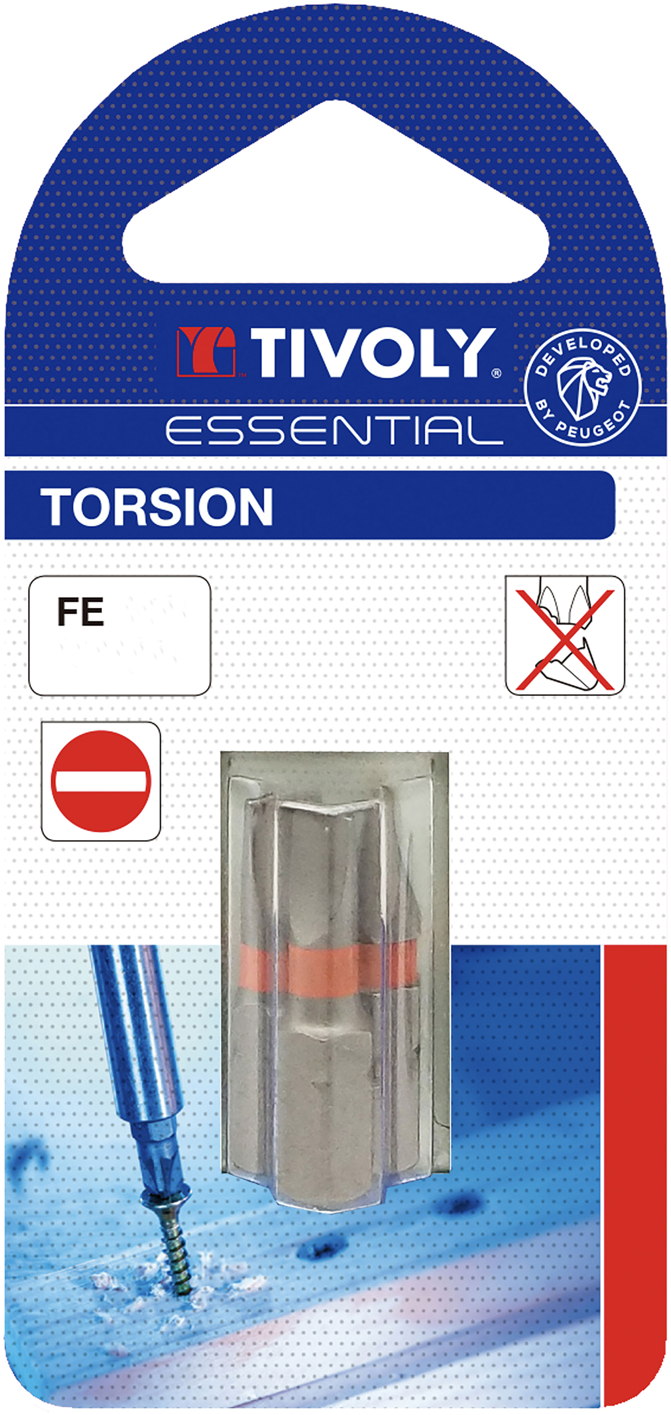 Embout de vissage -Torsion -Pour vis Fente (Blister) N°: 4,5-5,5-6,5 / L: 25 TIVOLY - 11520120001