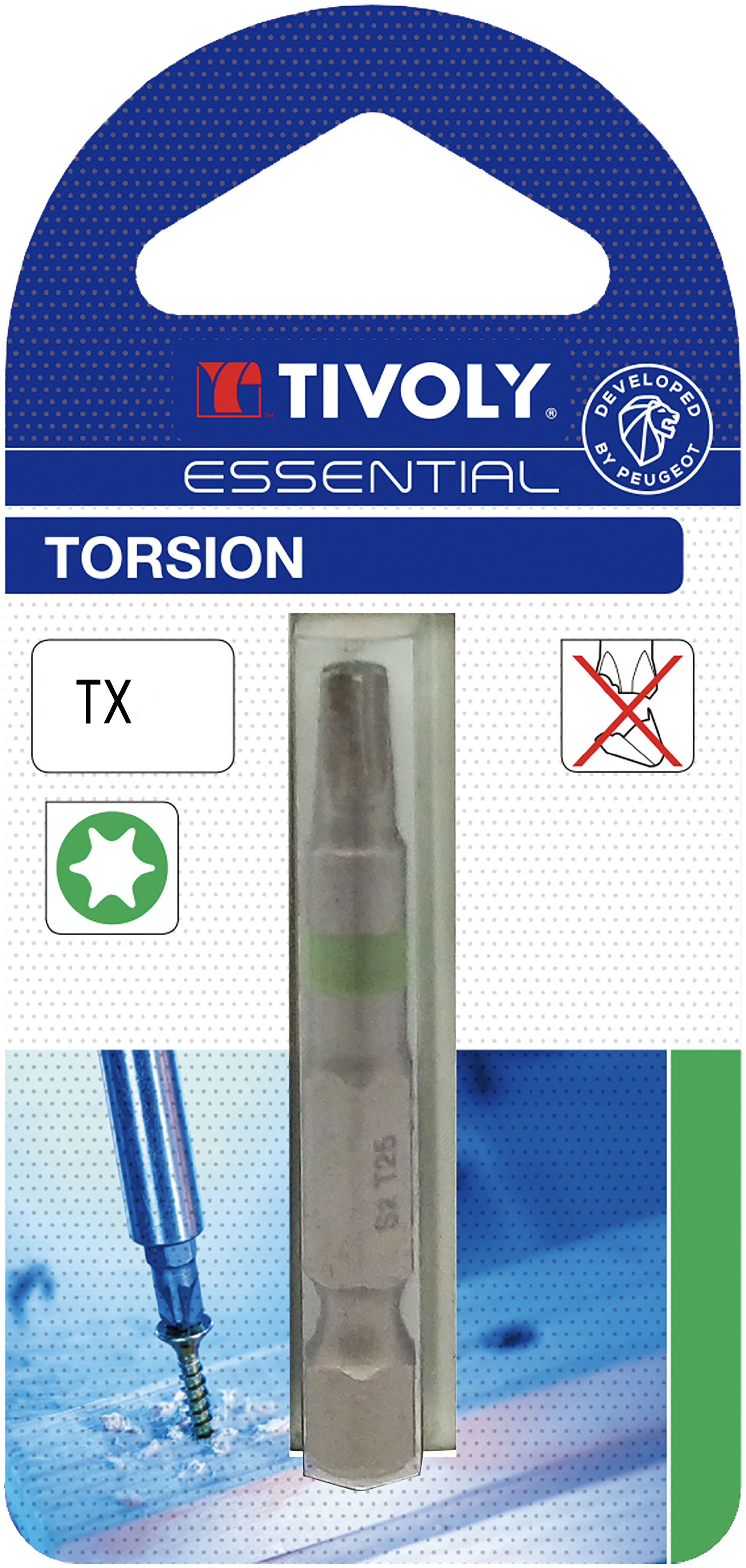 Embout de vissage -Torsion -Pour vis Torx (Blister) N°: N25 / L: 50 TIVOLY - 11520422500