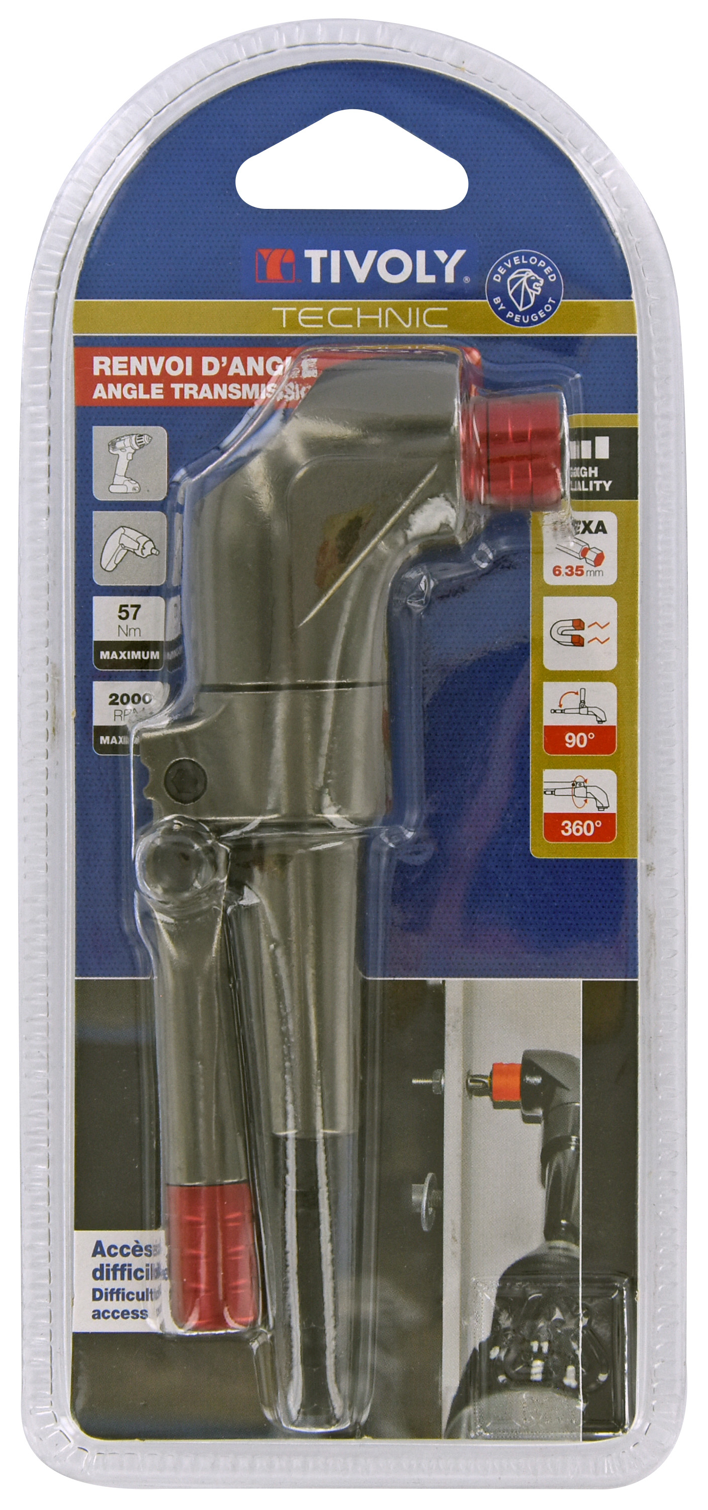 Renvoi d'angle 57Nm- 2000rpm maxi TIVOLY - 11521320002