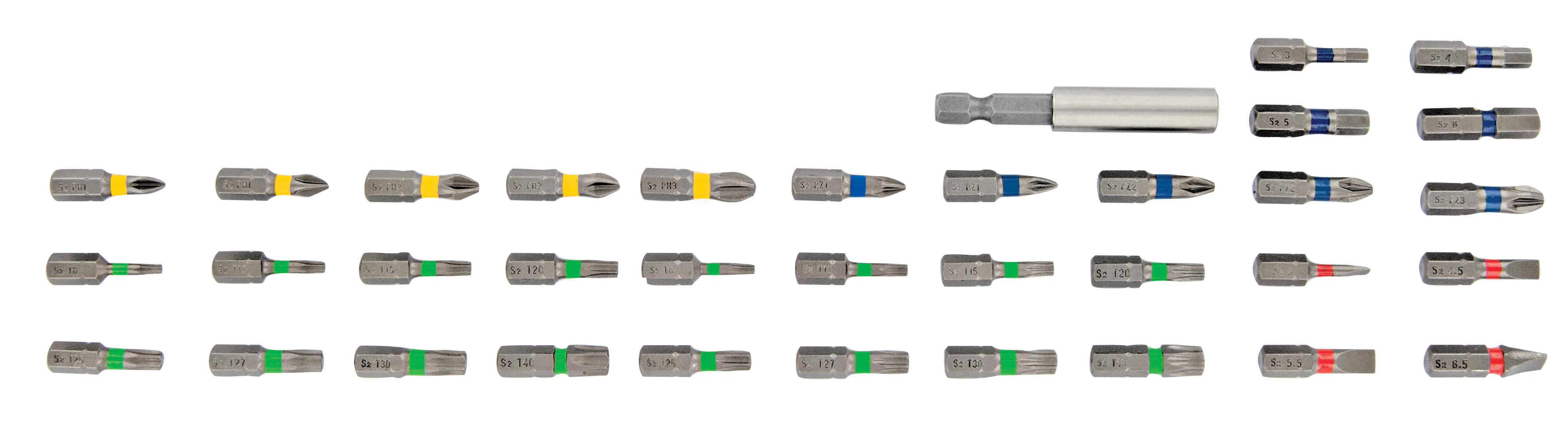 35 pièces -34 embouts torsion + 1 porte-embout magnétique Quick change TIVOLY - 11521572002