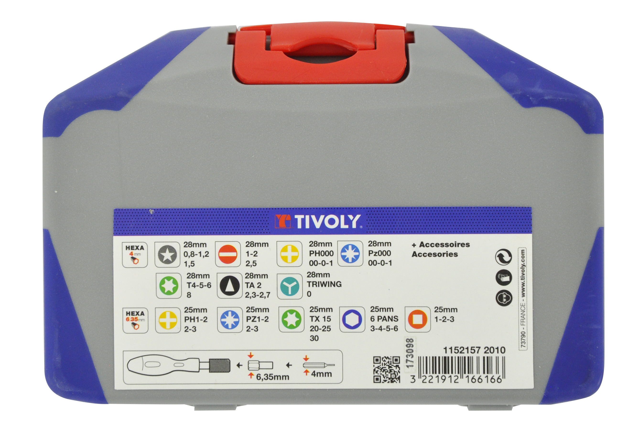 46 pièces -Embouts hexa 6,35- 4mm TIVOLY - 11521572010